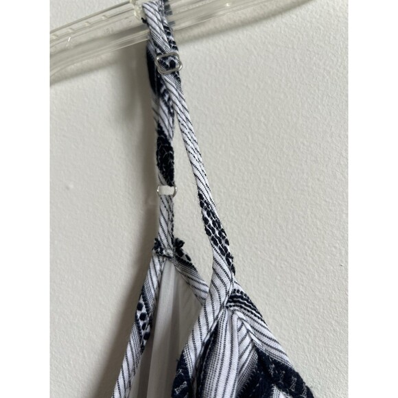 Fifteen Twenty Striped Sleeveless Jumpsuit Drawstring Waist Wide Leg Size S - Picture 8 of 9